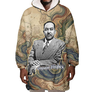 Langston Hughes Wearable Blanket Hoodie My Soul Has Grown Deep Like the Rivers - African Pride