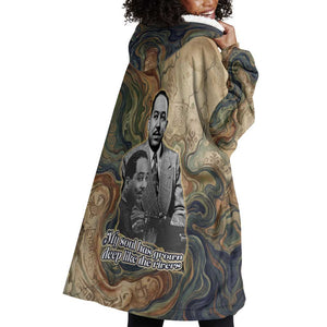Langston Hughes Wearable Blanket Hoodie My Soul Has Grown Deep Like the Rivers - African Pride