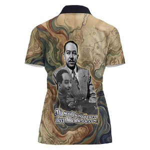 Langston Hughes Women Polo Shirt My Soul Has Grown Deep Like the Rivers - African Pride