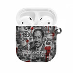 Langston Hughes AirPods Case Urban Brick Wall Design with Protest Art and Poetry Powerful Quotes - African Pride