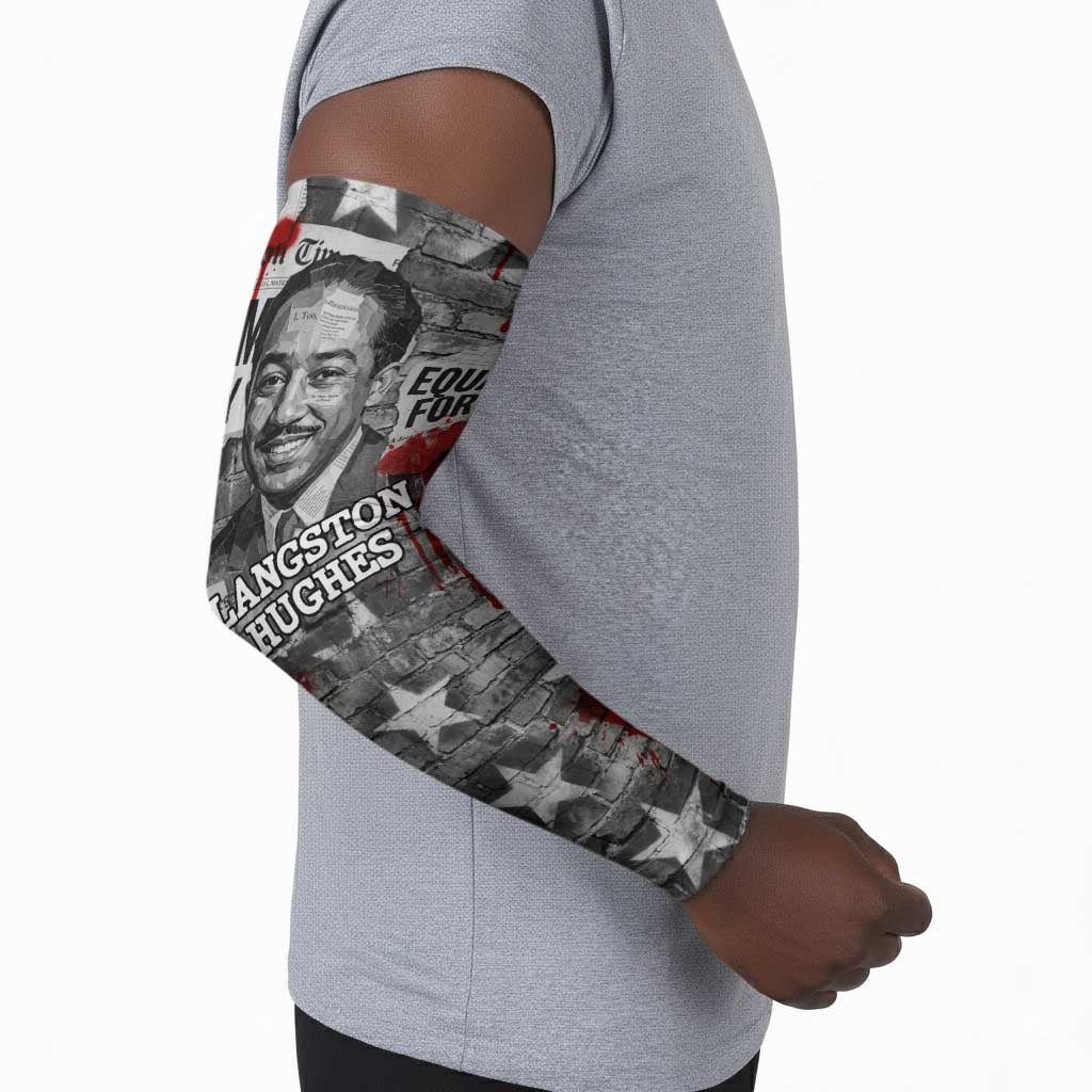 Langston Hughes Arm Sleeves Urban Brick Wall Design with Protest Art and Poetry Powerful Quotes - African Pride