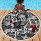 Langston Hughes Beach Blanket Urban Brick Wall Design with Protest Art and Poetry Powerful Quotes - African Pride