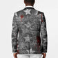 Langston Hughes Blazer Urban Brick Wall Design with Protest Art and Poetry Powerful Quotes - African Pride