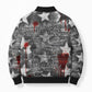 Langston Hughes Bomber Puffer Jacket Urban Brick Wall Design with Protest Art and Poetry Powerful Quotes - African Pride