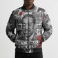 Langston Hughes Bomber Puffer Jacket Urban Brick Wall Design with Protest Art and Poetry Powerful Quotes - African Pride