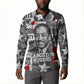 Langston Hughes Button Sweatshirt Urban Brick Wall Design with Protest Art and Poetry Powerful Quotes