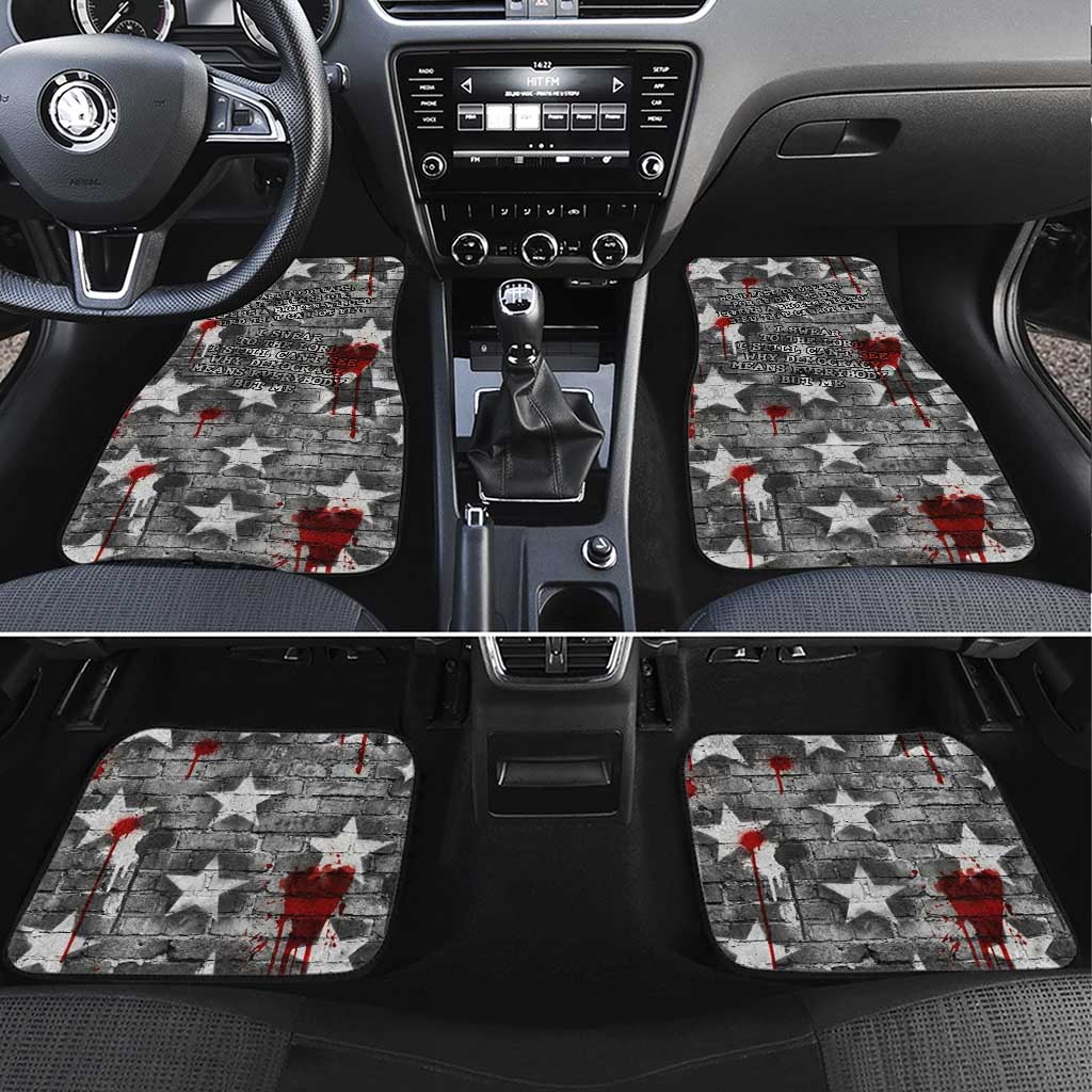 Langston Hughes Car Mats Urban Brick Wall Design with Protest Art and Poetry Powerful Quotes - African Pride