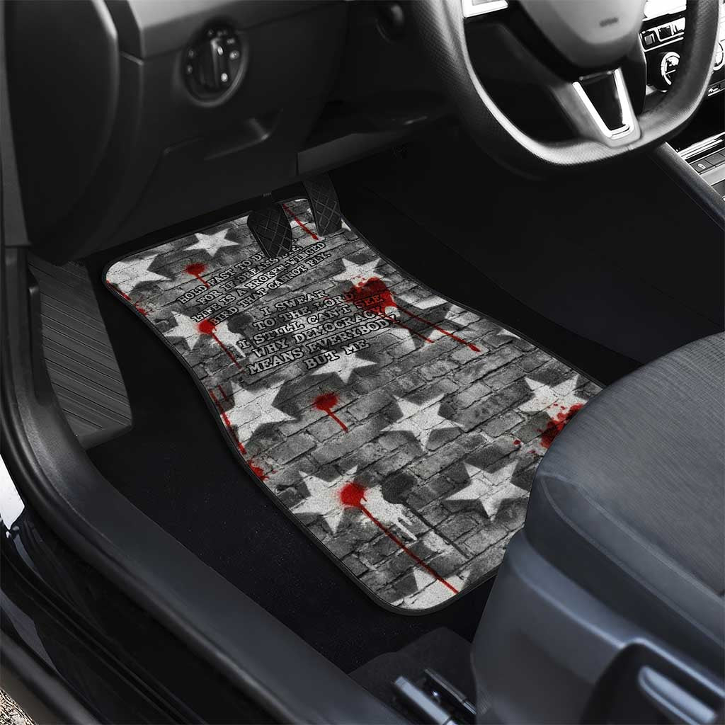 Langston Hughes Car Mats Urban Brick Wall Design with Protest Art and Poetry Powerful Quotes - African Pride