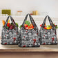 Langston Hughes Grocery Bag Urban Brick Wall Design with Protest Art and Poetry Powerful Quotes - African Pride