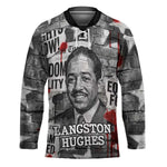 Langston Hughes Hockey Jersey Urban Brick Wall Design with Protest Art and Poetry Powerful Quotes - African Pride