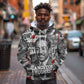 Langston Hughes Hoodie Urban Brick Wall Design with Protest Art and Poetry Powerful Quotes - African Pride