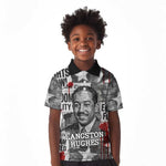 Langston Hughes Kid Polo Shirt Urban Brick Wall Design with Protest Art and Poetry Powerful Quotes - African Pride