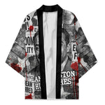 Langston Hughes Kimono Urban Brick Wall Design with Protest Art and Poetry Powerful Quotes - African Pride