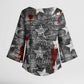 Langston Hughes Kimono Sleeve Blouse Urban Brick Wall Design with Protest Art and Poetry Powerful Quotes - African Pride