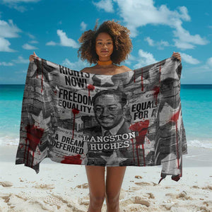 Langston Hughes Sarong Urban Brick Wall Design with Protest Art and Poetry Powerful Quotes - African Pride