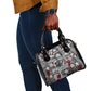Langston Hughes Shoulder Handbag Urban Brick Wall Design with Protest Art and Poetry Powerful Quotes - African Pride