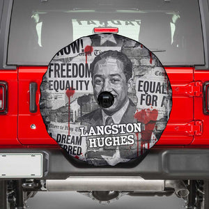 Langston Hughes Spare Tire Cover Urban Brick Wall Design with Protest Art and Poetry Powerful Quotes - African Pride