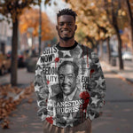 Langston Hughes Sweatshirt Urban Brick Wall Design with Protest Art and Poetry Powerful Quotes - African Pride