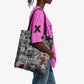 Langston Hughes Tote Bag Urban Brick Wall Design with Protest Art and Poetry Powerful Quotes - African Pride