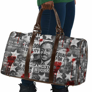 Langston Hughes Travel Bag Urban Brick Wall Design with Protest Art and Poetry Powerful Quotes - African Pride