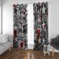 Langston Hughes Window Curtain Urban Brick Wall Design with Protest Art and Poetry Powerful Quotes - African Pride