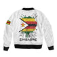 Spirit of Zimbabwe Bomber Jacket Flag Colors and Symbol of Peace