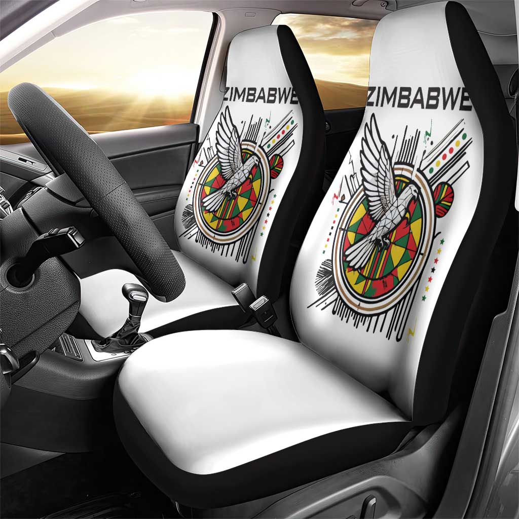 Spirit of Zimbabwe Car Seat Cover Flag Colors and Symbol of Peace