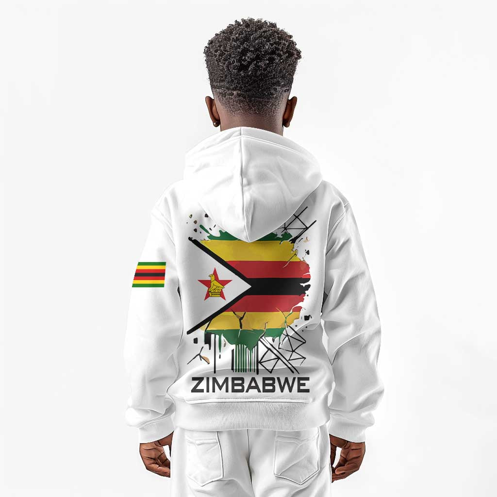 Spirit of Zimbabwe Kid Hoodie Flag Colors and Symbol of Peace