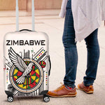 Spirit of Zimbabwe Luggage Cover Flag Colors and Symbol of Peace