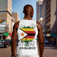 Spirit of Zimbabwe Men Tank Top Flag Colors and Symbol of Peace