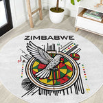 Spirit of Zimbabwe Round Carpet Flag Colors and Symbol of Peace