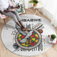 Spirit of Zimbabwe Round Carpet Flag Colors and Symbol of Peace