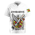Spirit of Zimbabwe Rugby Jersey Flag Colors and Symbol of Peace