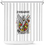 Spirit of Zimbabwe Shower Curtain Flag Colors and Symbol of Peace