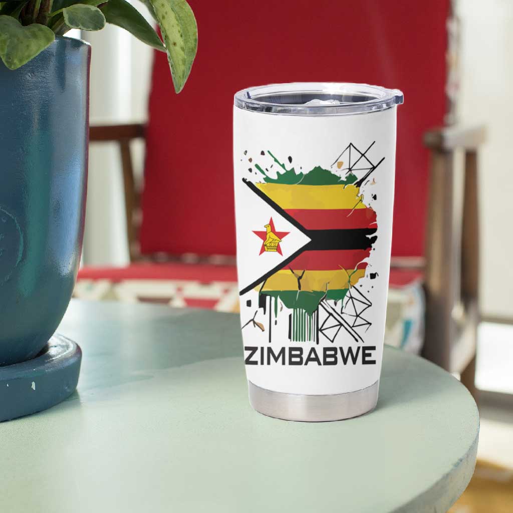 Spirit of Zimbabwe Tumbler Cup Flag Colors and Symbol of Peace