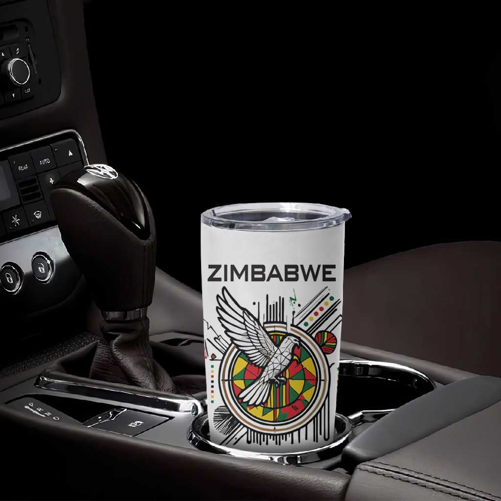 Spirit of Zimbabwe Tumbler Cup Flag Colors and Symbol of Peace