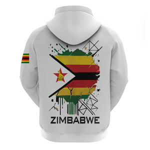 Spirit of Zimbabwe Zip Hoodie Flag Colors and Symbol of Peace