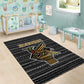 Zimbabwean Bird Statue Area Rug Tribal Pattern Flag Patch and Heritage Symbol
