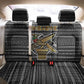 Zimbabwean Bird Statue Back Car Seat Cover Tribal Pattern Flag Patch and Heritage Symbol