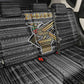 Zimbabwean Bird Statue Back Car Seat Cover Tribal Pattern Flag Patch and Heritage Symbol