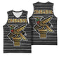 Zimbabwean Bird Statue Basketball Jersey Tribal Pattern Flag Patch and Heritage Symbol TS04