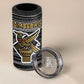 Zimbabwean Bird Statue 4 in 1 Can Cooler Tumbler Tribal Pattern Flag Patch and Heritage Symbol