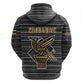 Zimbabwean Bird Statue Hoodie Tribal Pattern Flag Patch and Heritage Symbol