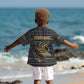 Zimbabwean Bird Statue Kid Hawaiian Shirt Tribal Pattern Flag Patch and Heritage Symbol