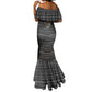Zimbabwean Bird Statue Mermaid Dress Tribal Pattern Flag Patch and Heritage Symbol