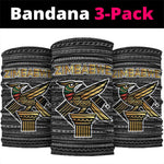 Zimbabwean Bird Statue Neck Gaiter Tribal Pattern Flag Patch and Heritage Symbol TS04
