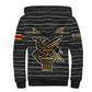 Zimbabwean Bird Statue Sherpa Hoodie Tribal Pattern Flag Patch and Heritage Symbol
