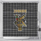 Zimbabwean Bird Statue Shower Curtain Tribal Pattern Flag Patch and Heritage Symbol