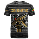 Zimbabwean Bird Statue T shirt Tribal Pattern Flag Patch and Heritage Symbol