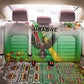 Vibe Zimbabwe Back Car Seat Cover Tribal-Inspired Background with Geometric Flag Color Design